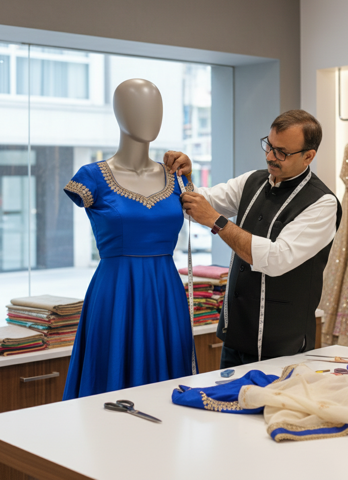 Surti Ladies Tailor at Work